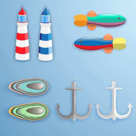 Sea Themeのイラスト素材