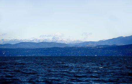 Triglav from the seaの写真素材