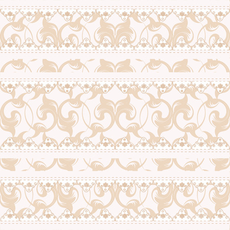 Vector repeating pattern in vintage style with lace.のイラスト素材