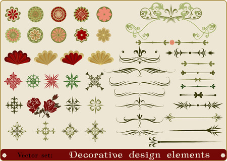 Decorative design elements.Vector set.のイラスト素材