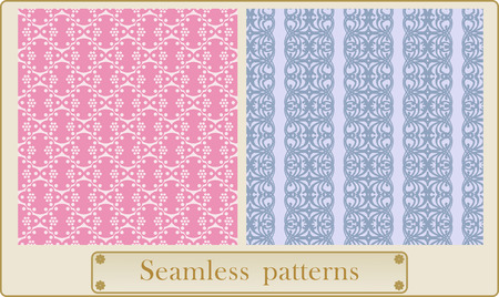 Two texture with a delicate lace pattern.のイラスト素材