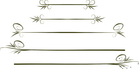 Calligraphic design elements.のイラスト素材