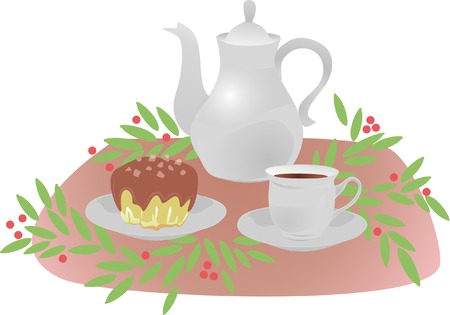 Coffee with cake. のイラスト素材