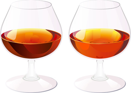 Two glasses of brandy.のイラスト素材