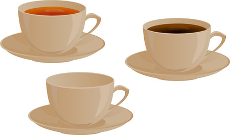 Three cups insulated cups on a white background.のイラスト素材