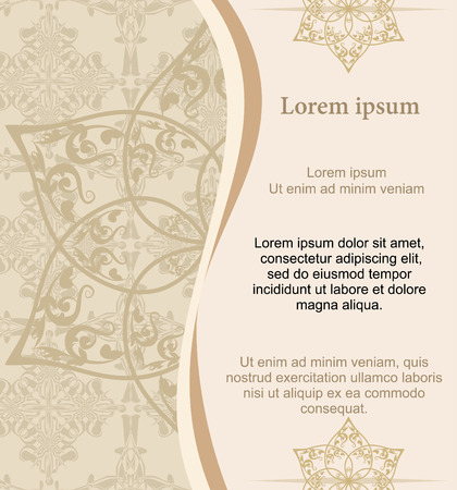 Vector background for text with floral pattern.のイラスト素材