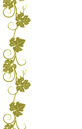 Vector repeating pattern with vines in vintage style.のイラスト素材