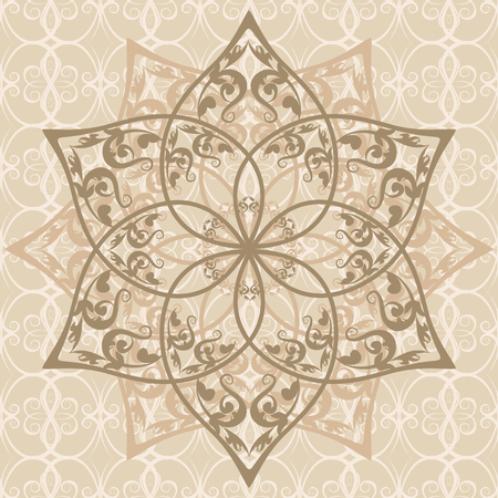 Decorative floral ornament in East style.のイラスト素材