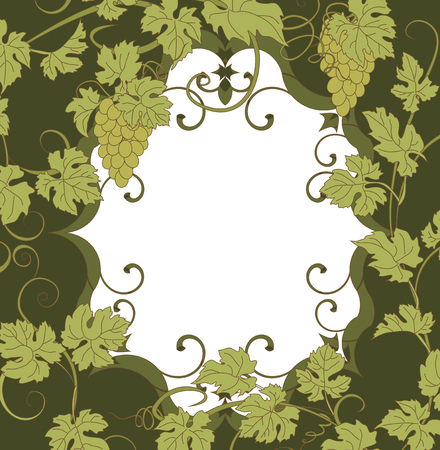 Background for your text with vines in vintage style.のイラスト素材