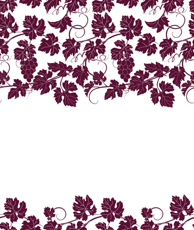 Vector seamless pattern background with vines in vintage style.のイラスト素材