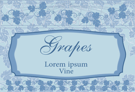 Vector background with vines in vintage style.のイラスト素材