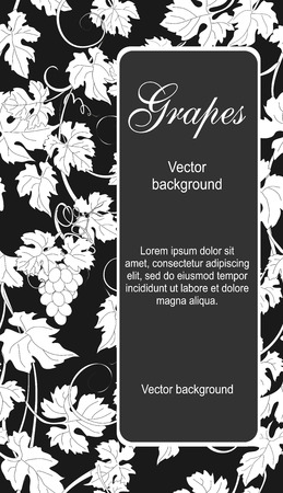 Vector background with vines in vintage style.のイラスト素材