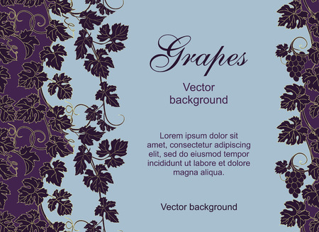 Vector seamless pattern background with vines in vintage style.のイラスト素材