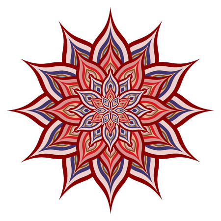 Decorative floral ornament in East style. Mandala.のイラスト素材