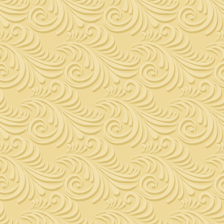 Volumetric seamless floral pattern background.のイラスト素材