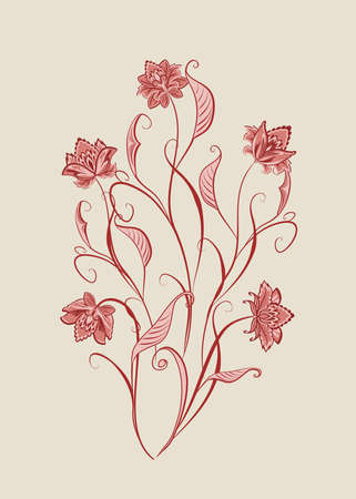Seamless vintage borders. Traditional East style, ornamental floral elements. Ornamental floral elements for design card, invitation, brochure, book, magazine.のイラスト素材