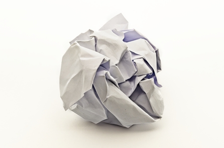 shoot to a crumpled paper ballの写真素材