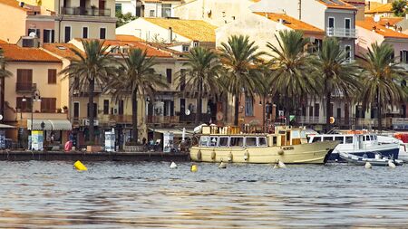 LA MADDALENA, ITALY - SEPTEMBER 18, 2019: Coast line from the seaのeditorial素材