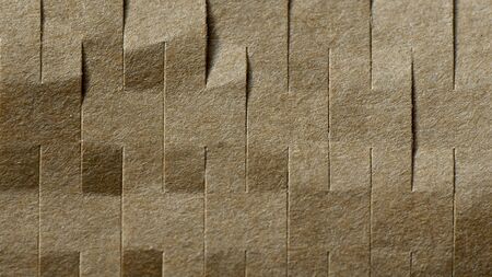 Microcut cardboard sheet. Macro photography. Cardboard textureの写真素材