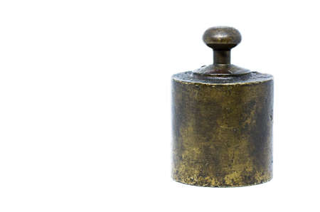 Iron weight on white background. Weighting toolの写真素材