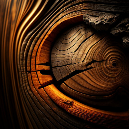 Wooden texture with natural patterns as a background. Toned.の素材