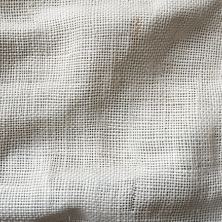 Close up of white fabric texture background. High resolution photo. Full frame.の素材