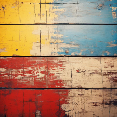 Old painted wood wall - perfect background with space for your text or image.の素材