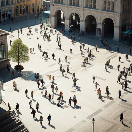 People in central Londonの素材