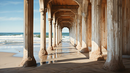ai, generative, artificial intelligence, architecture, column, columns, building, stone, ancient, colonnade, travel, pillar, marble, roman, church, europe, italy, arch, history, greek, religion, monument, lの素材