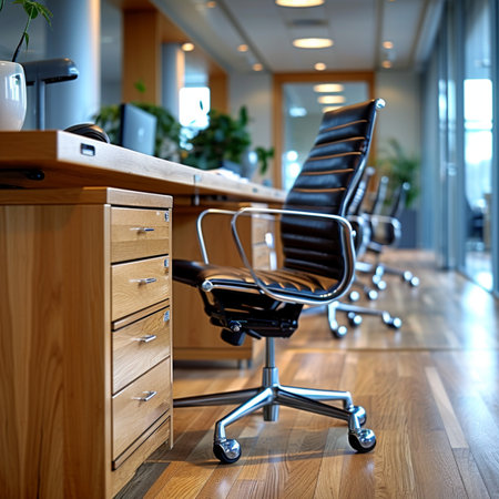 Interior of a modern office. Modern office furniture and equipment.の素材