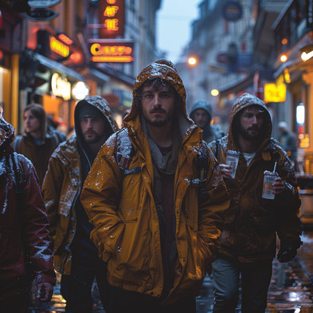 People walk in the streets of Milan. Milan is the capital and the largest city of Italy.の素材