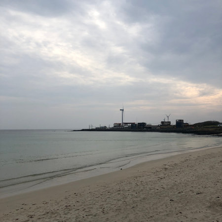Beach in the early morning at Pattaya, Thailand.の写真素材