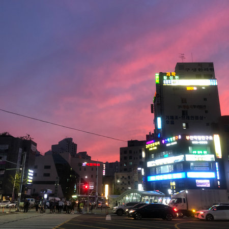 Taipei city night scene. Taipei is the capital of Taiwan.の写真素材