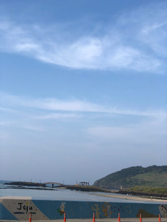 the landscape of the beach at hong kong in the city of Seoul in South Korea.の写真素材