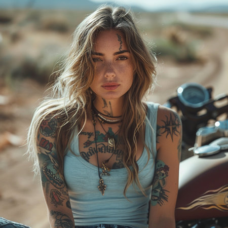 Portrait of a beautiful young woman sitting on the bed at homeの素材