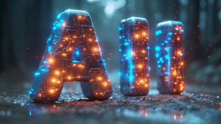 Highly detailed 3d rendering of neon lights font. Letter Aの素材