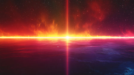 Fantasy alien planet. Abstract space background. 3D illustration.の素材