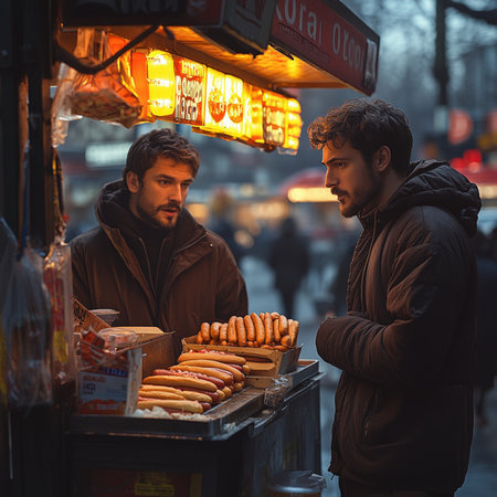 Street food vendor in Prague, Czech Republicの素材