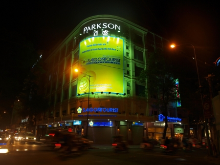 HO CHI MINH CITY - APRIL 11: Saigon tourist office, the most popular excursion firm in south Vietnam on April 11, 2012 in Ho Chi Minh city, Vietnam         のeditorial素材