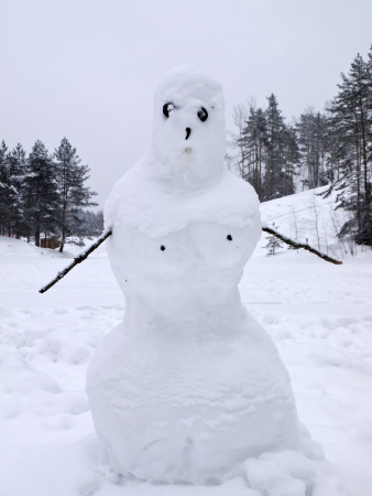Big snowmanの写真素材