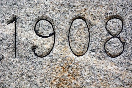 Granite background with 1908 yearの写真素材