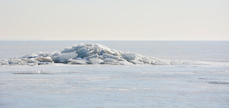 Polar landscape- ice on the frozen sea