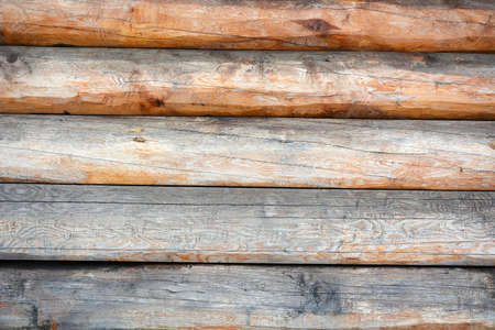 Background from old wooden boards (wooden beam). Vintage texture, background. natural color