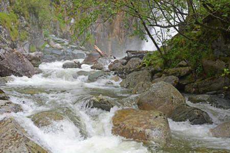 The pearl of Altai region- Korbu waterfall