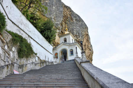 Orthodox temple in Bakhchisarai, Crimea (Bakhchisarai Holy Assumption Monastery)の写真素材