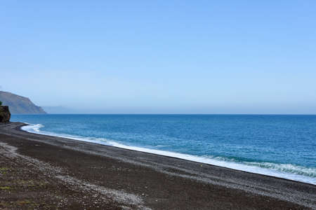 Beautiful beach on the black sea. Crimea, Russia