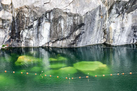 Famous marble canyon in Ruskeala, Russia