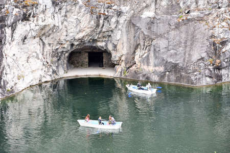 Famous marble canyon in Ruskeala, Russiaのeditorial素材