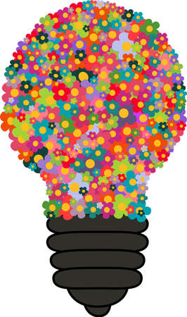 flower lamp of many flowersのイラスト素材