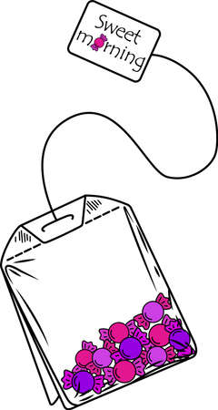 series of tea bagsのイラスト素材